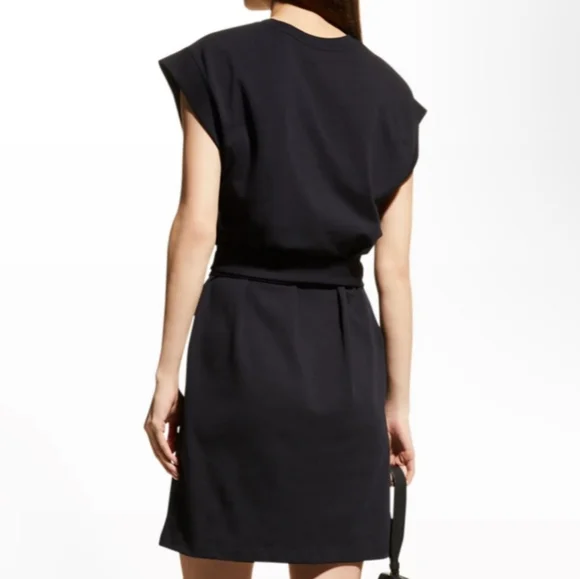 Vince Tie Waist Casual Dress Women's L Black Comfy Minimalist Vacation Office - Picture 4 of 9